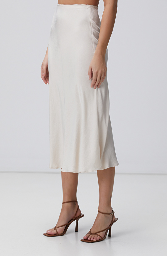 Açık Bej Maksi Etek