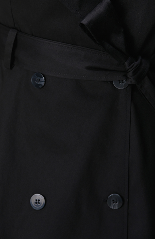 Siyah Midi Kruvaze Elbise