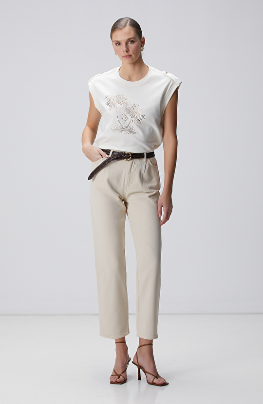 Limited Kırık Beyaz T-shirt