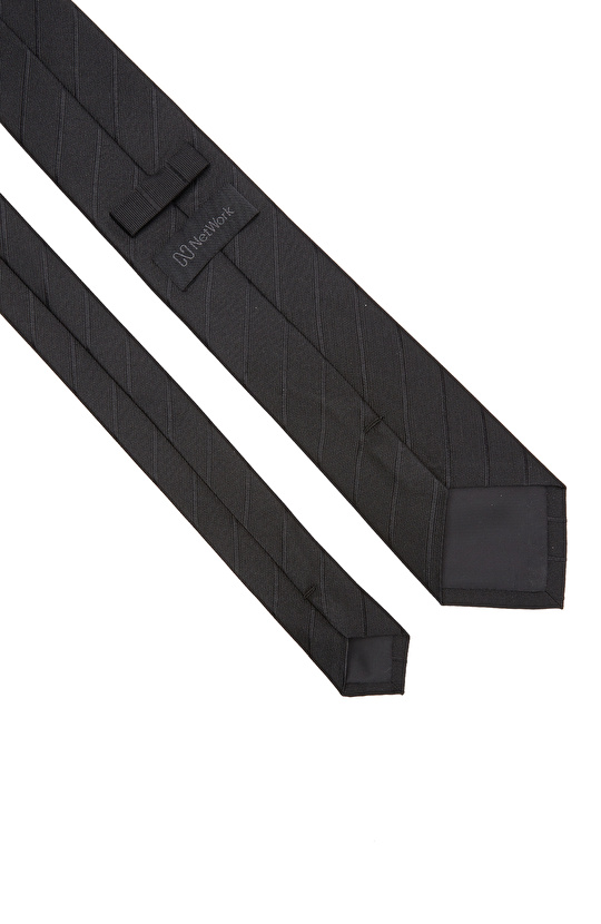 Siyah Desenli İpek Kravat