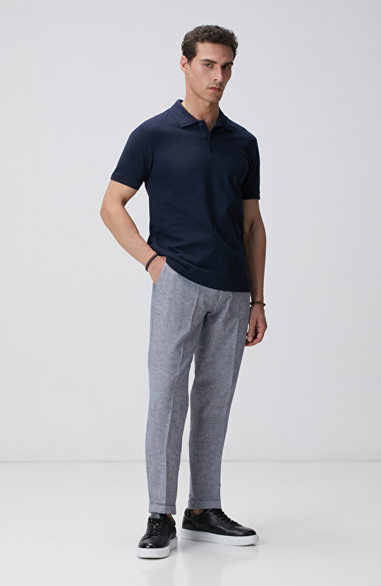 Lacivert Polo Yaka T-shirt