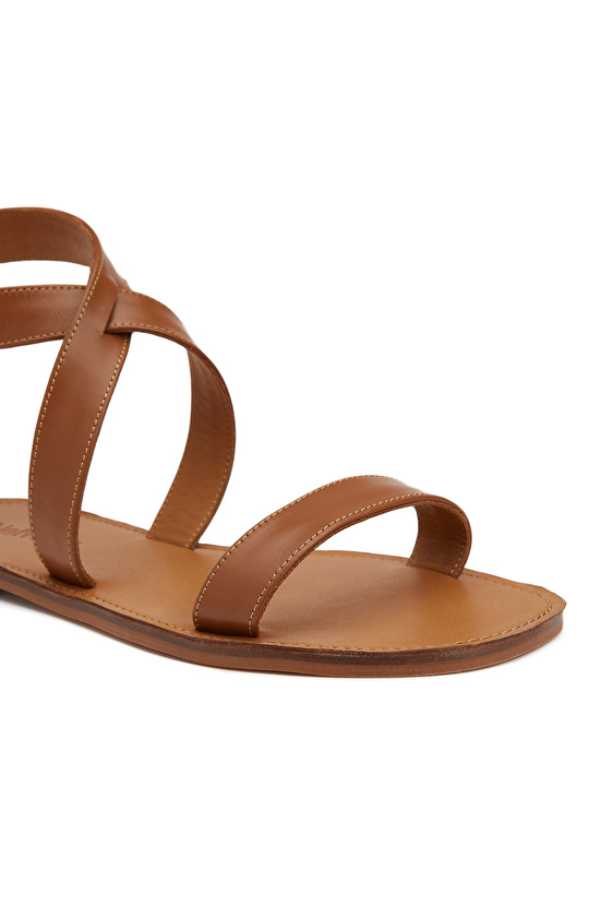 Taba Kadın Deri Sandalet