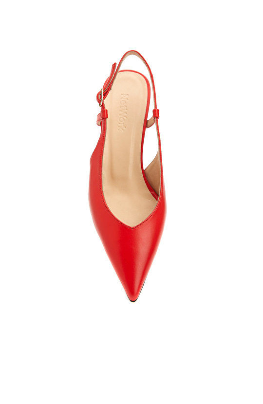 Kırmızı Deri Topuklu Ayakkabı