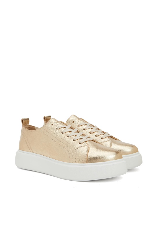 Gold Kadın Deri Sneaker