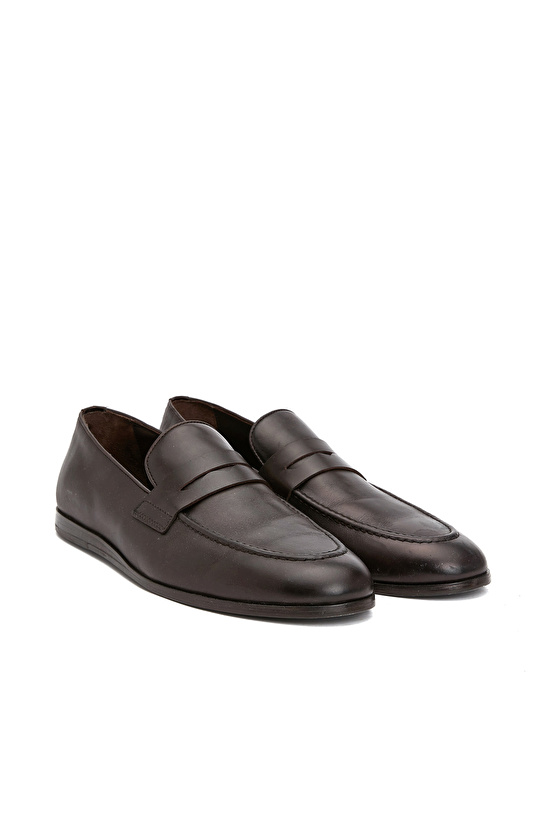 Kahverengi Erkek Deri Loafer