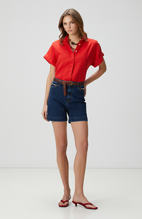 Kırmızı Keten Gömlek