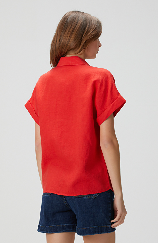 Kırmızı Keten Gömlek