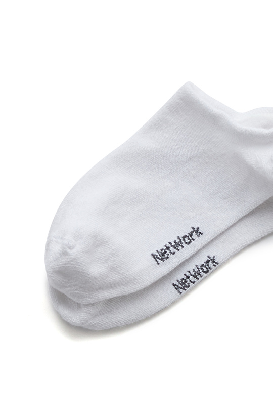 Gri Beyaz 2li Kadın Bambu Çorap Seti