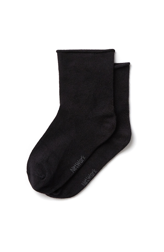 Siyah Bambu Kadın Çorap