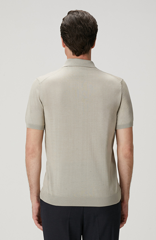 Limited Bej İpek Karışımlı Triko Kazak