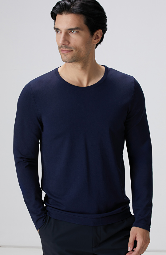 Lacivert Triko Kazak