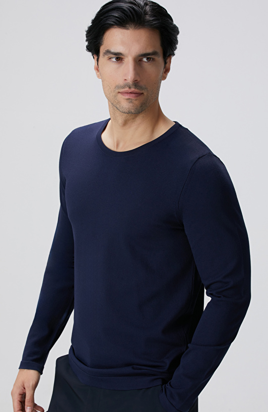 Lacivert Triko Kazak