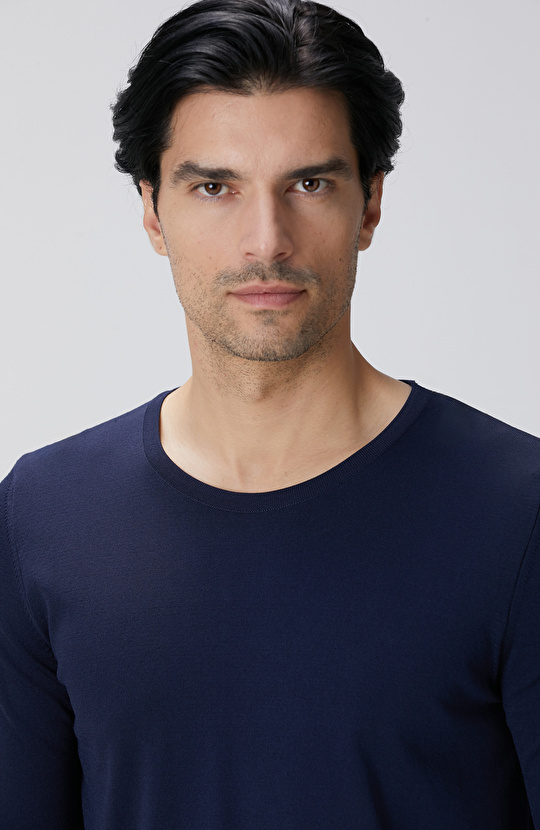 Lacivert Triko Kazak