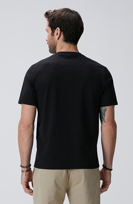 Siyah Hologram Baskılı N-Tech T-shirt