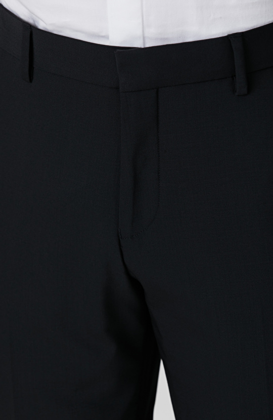 Siyah Yün Karışımlı Smokin Takım Elbise