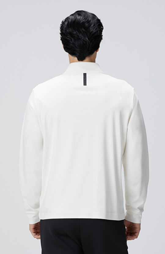 Kırık Beyaz Uzun Kollu T-shirt