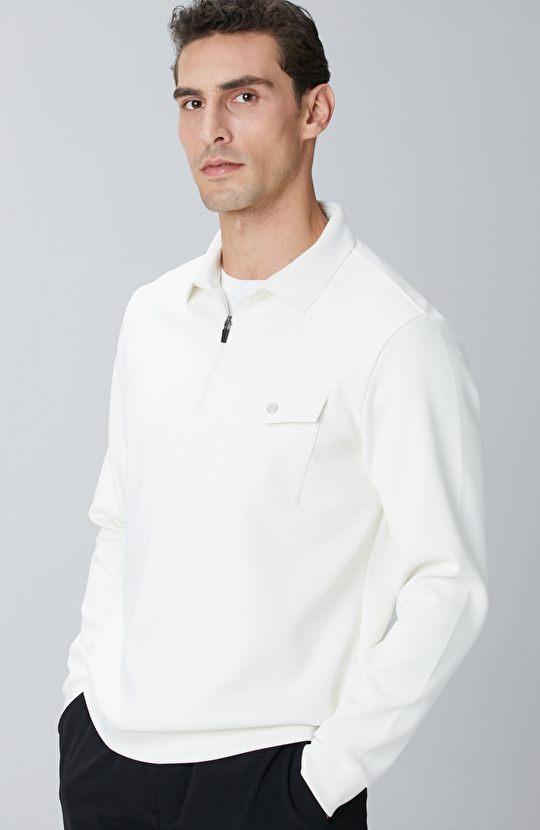 N-Tech Kırık Beyaz Sweatshirt