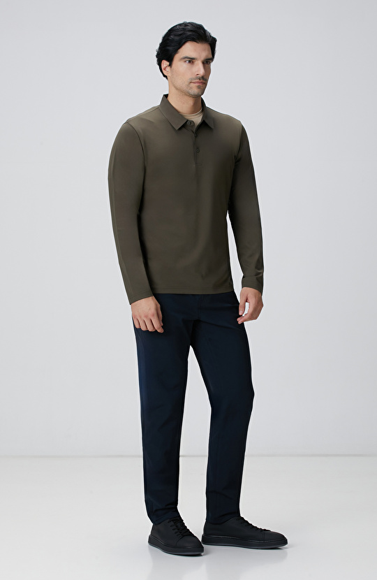 N-Tech Haki Polo Yaka T-shirt