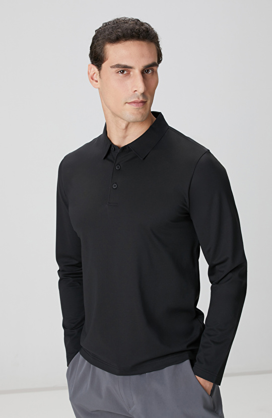 N-Tech Siyah Polo Yaka T-shirt