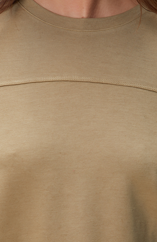 Limited Haki Kaşmir Karışımlı T-shirt