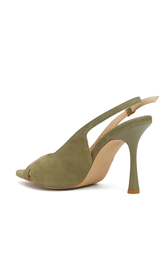 Yeşil Kadın Deri Sandalet