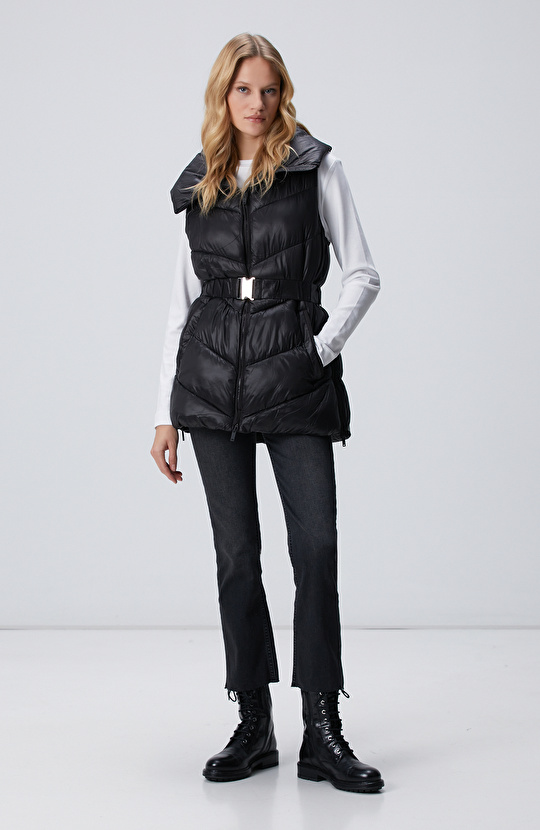 N-Tech Siyah Casual Yelek