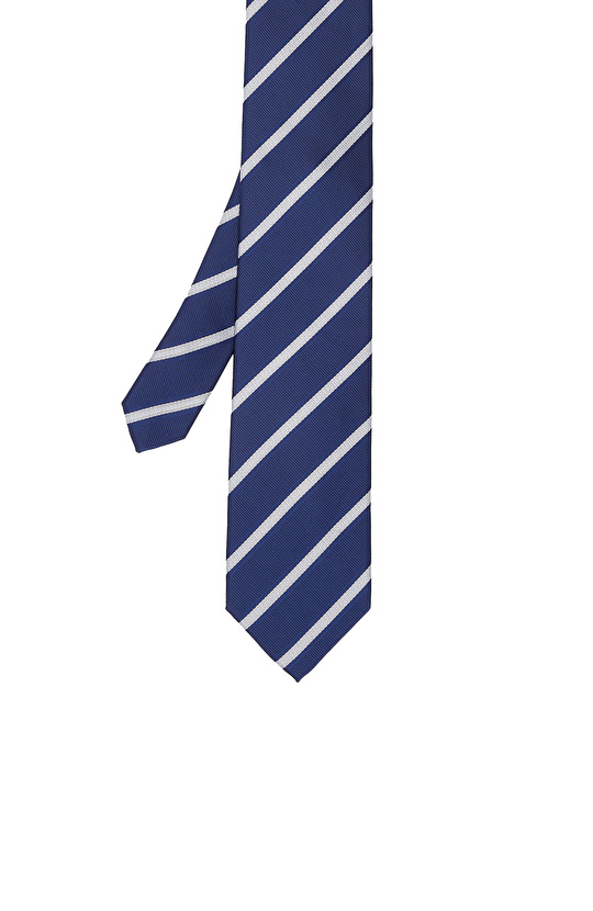 Lacivert Çizgili Kravat
