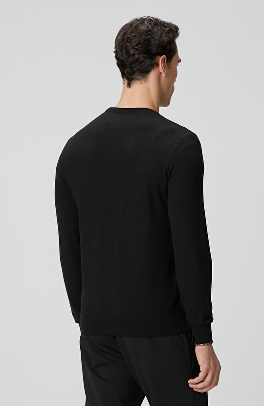 Siyah Basic Triko Kazak