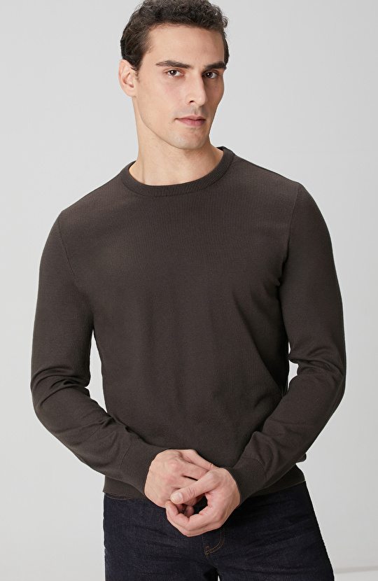 Haki Basic Basic Triko Kazak