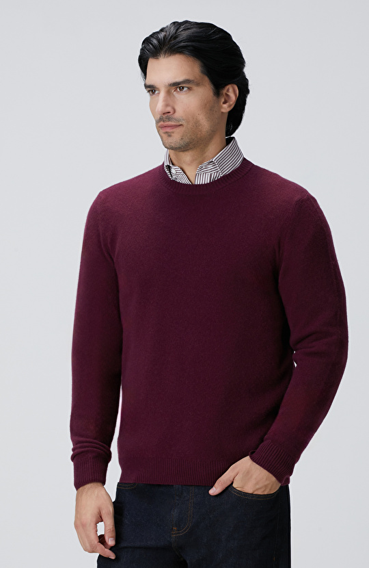 Limited Bordo Kaşmir Triko