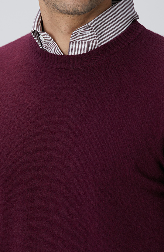 Limited Bordo Kaşmir Triko