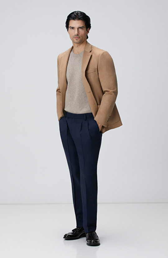 Limited Bej Melanj Kaşmir Triko