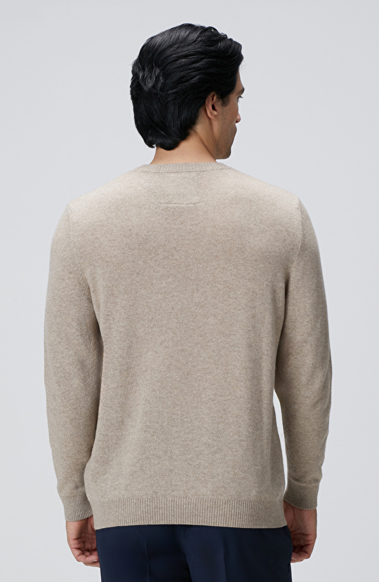 Limited Bej Melanj Kaşmir Triko