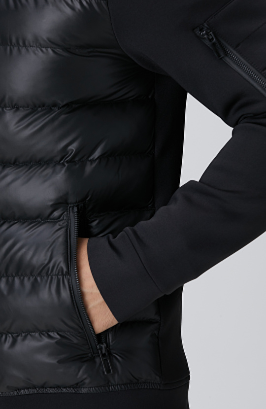 N-Tech Siyah Kapüşonlu Puffer Mont