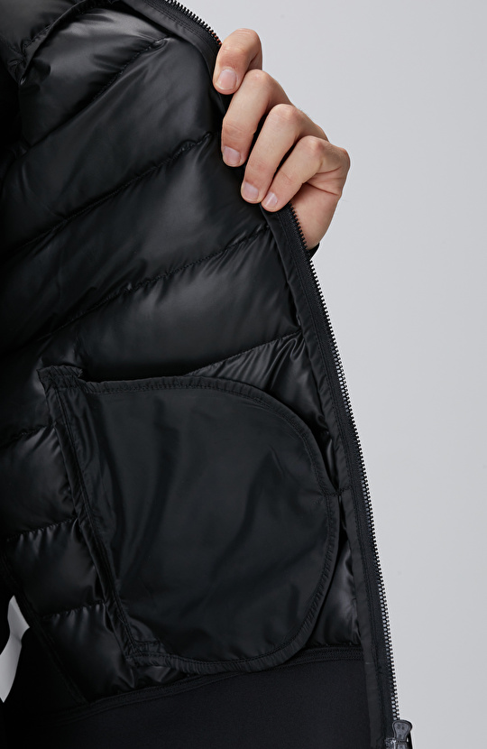 N-Tech Siyah Kapüşonlu Puffer Mont