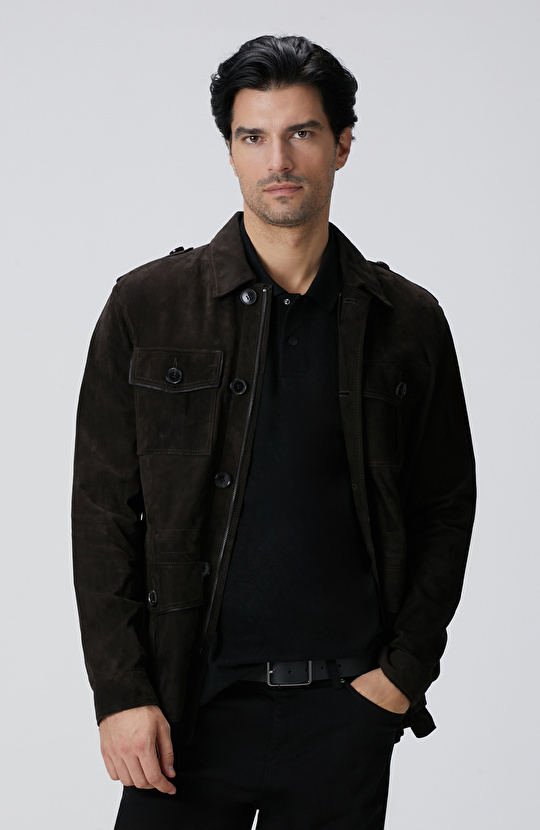 Acı Kahve Süet Deri Ceket