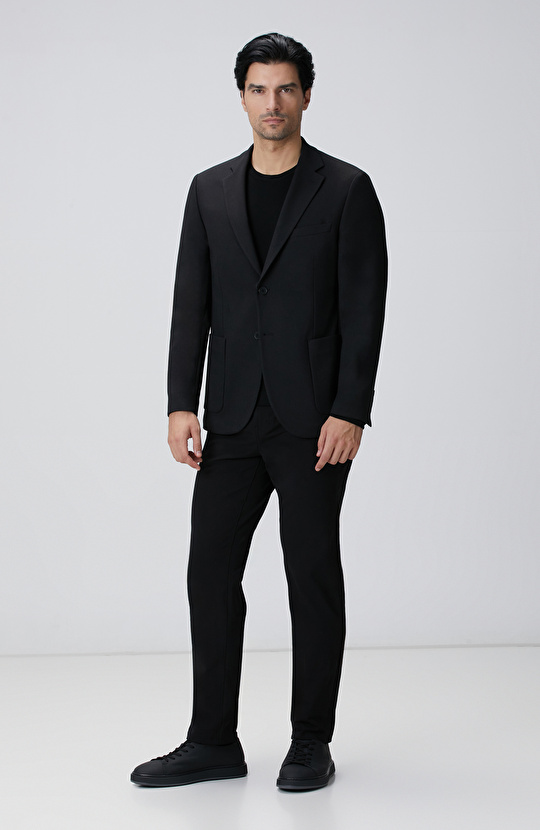 N-Tech Siyah Basic Triko Kazak