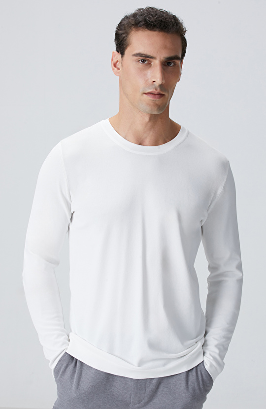 N-Tech Kırık Beyaz Basic Triko Kazak