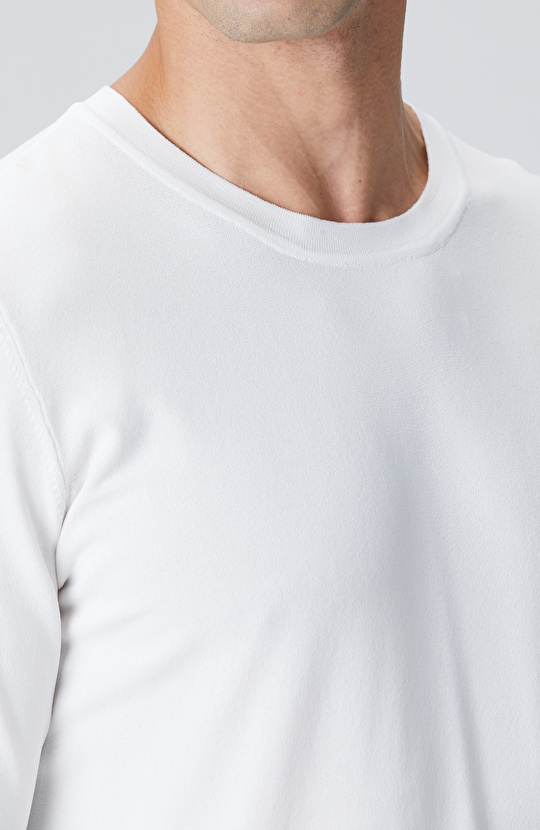 N-Tech Kırık Beyaz Basic Triko Kazak