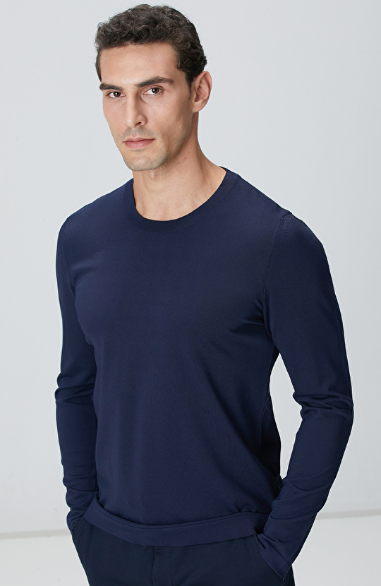 N-Tech Lacivert Basic Triko Kazak