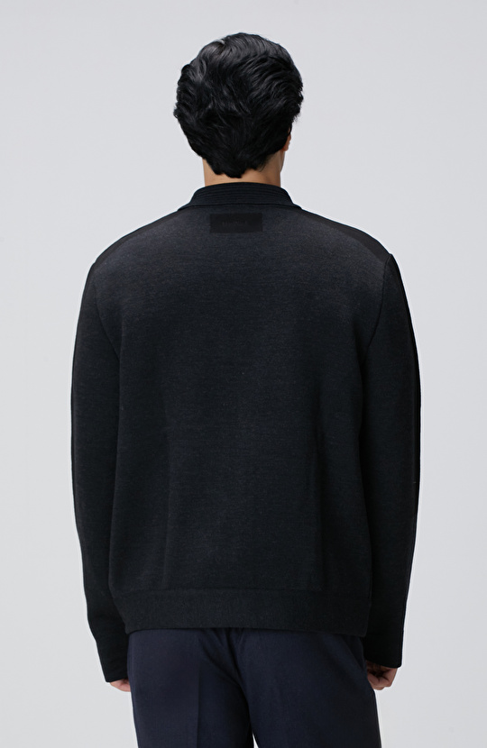 Antrasit Triko Dış Gömlek