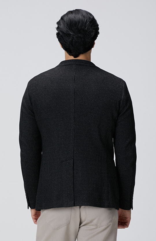Antrasit Yün Karışımlı Ceket