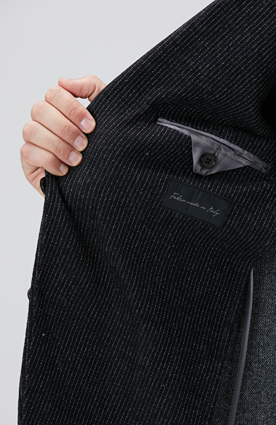 Antrasit Yün Karışımlı Ceket