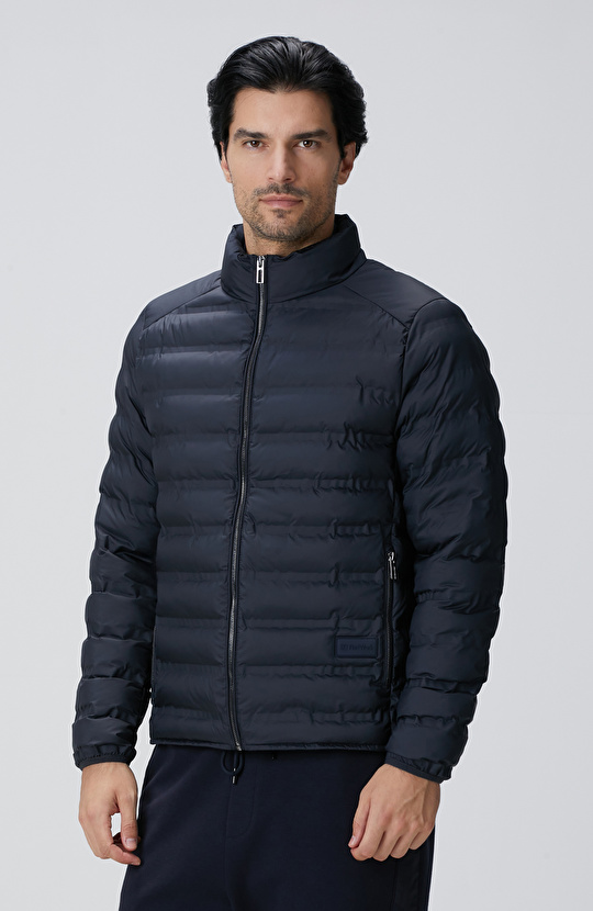 Lacivert Puffer Mont