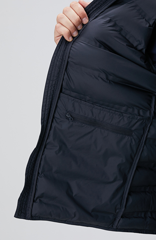 Lacivert Puffer Mont