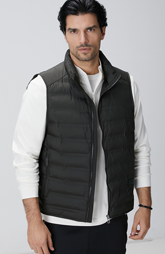 Haki Puffer Casual Yelek