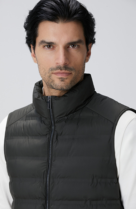 Haki Puffer Casual Yelek