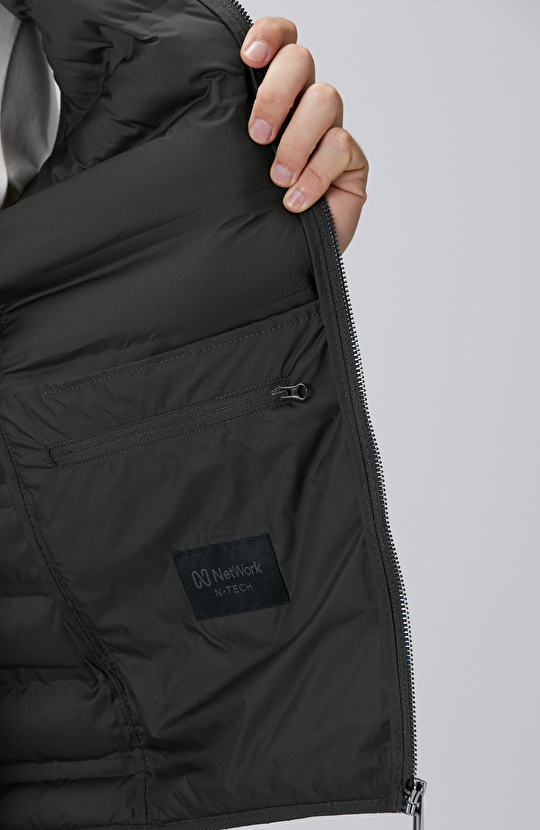 Haki Puffer Casual Yelek