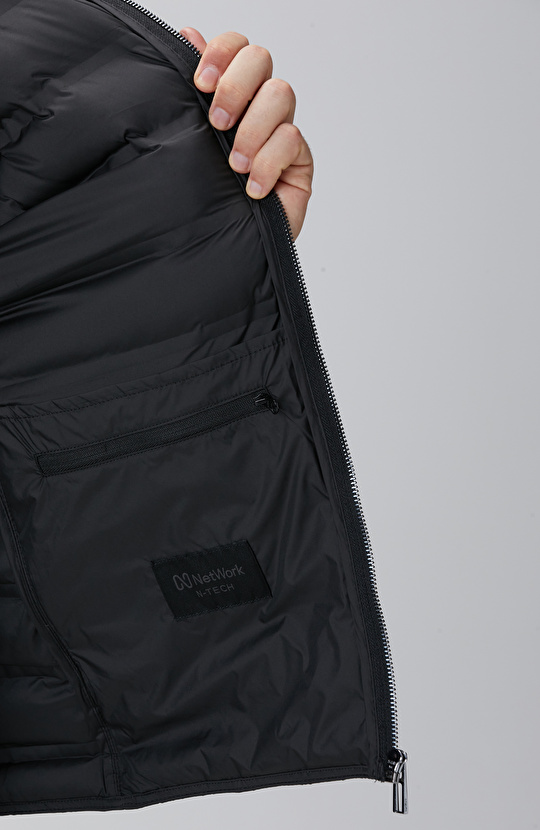 Siyah Puffer Casual Yelek