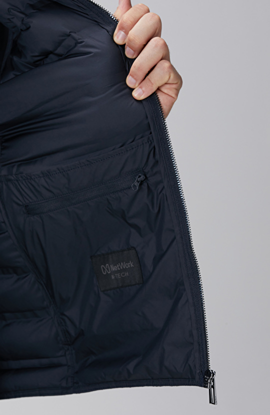 Lacivert Puffer Casual Yelek